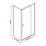 Semi Frameless Shower Screen x 195cm Side AS/NZS Glass V63-828701