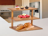 3-Tier Cupcake Stand, Wooden Dessert Display Rack for Tabletop, Sturdy and Space-Saving, Ideal for V1369-AZ3-W-08605