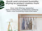 White Mini Quiet Dehumidifier for Bedroom - 1000ml Water Tank Portable Home Moisture Absorber with V888-ELOSUNG53371
