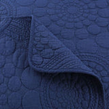 100% Cotton Lightly Quilted Coverlet Set Unity Navy Queen V442-STT-COVERLET-UNITY-NAVY-QS
