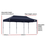 Instahut Gazebo Pop Up 3x6m w/Base Podx4 Marquee Folding Outdoor Wedding Camping Tent Shade Canopy GAZEBO-T-3X6-F-NA-BASE