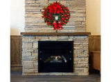Christmas Wreath Artificial Flowers Champagne 25cm Wreaths Fireplace Wreath For V1263-JX-1678