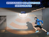 Brighten your outdoors with this four-head solar motion sensor wall light, featuring 333 V1341-ZY-EBU7RTHR-SPLITTYPE-1PCS