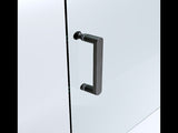 Adjustable 900x900mm Double Sliding Door Glass Shower Screen in Black V63-843931