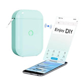 Portale Label Printer Wireless Bluetooth Label Maker Machine with Label Paper Green V1263-JX-7263-1