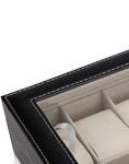 Black PU Leather Watch Organizer Display Storage Box Cases for Men & Women V178-84581