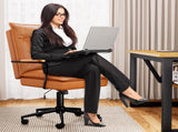 LEVEDE Ergonomic Office Chair Computer PU Brown OF1046-BR