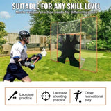 3-IN-1 Lacrosse Goal with Backstop and Target,3.7mx2.7m Lacrosse Net, Steel Frame Backyard Lacrosse V952-ZQGQQMTJK66Y43P7FV0