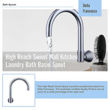 High Reach Swivel Wall Kitchen Laundry Bath Basin Spout V63-823381