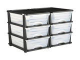 Plastic Storage Drawers, 2 Pack Storage Organizer Drawer, 6 Drawers Closet Organization and Storage V952-CWCT1YKLDD1GCPFV6001V0