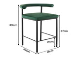 Sarantino Cedric Kitchen Bar Stool - Green BAR-STL-MRI-1045-GN