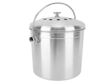 Countertop Compost Bin Round Stainless Steel Remove Odors Composting Bin with Carbon Filters for V1294-YM0703-3117230126811