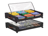 Artiss 2X Under Bed Storage Containers 48L Clothes Organiser Wheels Oxford Black UBS-DIY-MET01-BKX2