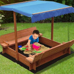 Kids Wooden Toy Sandpit with Canopy V63-799047