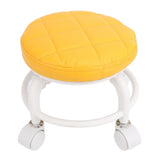 Low Roller Seat PU Leather Low Stool Mute Wheel Swivel Low Height Round Roller Chair for Home Office V1294-YM0901-3116240026813