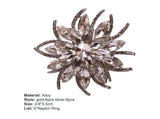 6Pcs Napkin Rings Vintage Delicate Alloy Lotus Flower Table Napkin Buckle for Home-Silver V1263-JX-876