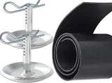 Replacement Polaris Snow Plow Skid Shoes and Universal Rubber Flap V1258-DP02-C-925