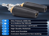 Dual Turbo Nozzle Pressure Washer, 360&deg Rotating Turbo Nozzle For Power Washer with 1/4"" Quick V1188-WSZ-A-750