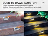Solar Powered Step Lights for Outdoor Stairs, Stainless Steel & ABS Waterproof LED Step Light with V1341-ZY-USYHVNNJ-6PCS-3000KWARMWHITE