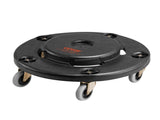 Trash Can Dolly, Fit 20, 32, 44, 55 Gallon Containers, Round Trash Can Roller Base with 4 Lockable V952-LJTTCHS1JYXBCQQ2TV0