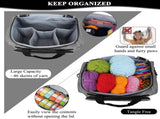 Knitting Tote Bag, Travel Knitting Bag Yarn Storage Bag with Removable Inner Divider for Knitting V1369-AZ3-W-01834