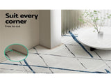 Artiss Rug 200x290cm Area Rug Washable Mat Large Carpet Soft Short Pile Jaca FLR-4353-200X290-BL-GR