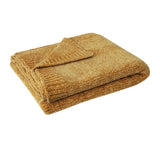 J Elliot Home Leslie Chenille Throw 130 x 160 cm Ochre V442-IDC-THROW-LESLIECHENILLE-OCHRE-RE