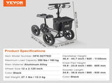Folding Knee Scooter, Aluminum Steerable Knee Walker with Height-Adjustable Handlebar & Knee Pad, V952-XGZXQCQLBDJZ6X9I8V0