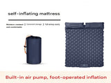 Double Outdoor Foot Pump Inflatable Sleeping Pad - 40D Nylon Camping Air Mattress V888-ELOSUNG56188-2