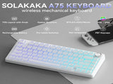 SOLAKAKA A75 75% Gasket Mechanical Keyboard Tri-Mode Hot-Swap Knob XFF3-KYA75-WH