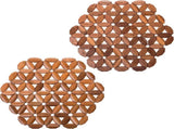 8 Pack Bamboo Trivet Mat, Hot Plate Pad, Heat Resistant Table Counter Protector, Coaster for Tea V1259-DP01-A-983