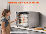 Hot Box Food Warmer, 4-Tier Concession Warmer with Water Tray, 4 Pans, Glass Double-door and V952-XXSPBWJ4CTMMFFLR5V3