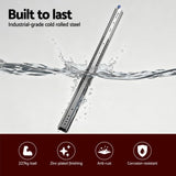 Giantz 2x Drawer Slides Full Extension Locking 227kg 1804-3608mm Length DS-76MM-1804-SI