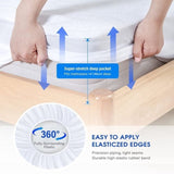 Fully Fitted Waterproof Cotton / Non Woven Mattress Protector Cover Double V201-W12784028