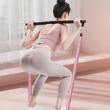 5 Resistance Bands Set for Pilates, Home Fitness, Stretching & Strength Training Adjustable V1369-AZ3-W-15063