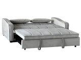 Sarantino Fenton Velvet 2-Seater Sofa Bed - Light Grey SOFA-7007-VEL-LGY