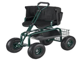 Rolling Garden Cart with Swivel Seat Wheels Extendable Handle Storage Box V952-KYDHYZYZXKSSSHX39001V0