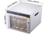 10 Trays Food Dehydrator Machine Stainless Steel 800W Jerky Fruit Drying V952-SPF100548800WDQGIV3