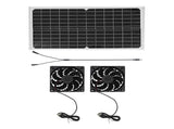 Solar Exhaust Fan Kit with 16W Solar Panel 2 High Speed Brushless DC Fan Solar Powered Vent Fan for V1294-YM0901-3111250059411