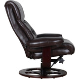 Julio Faux Leather Premium Reclining Lounge Arm Chair w/ Ottoman Swivel Sofa V563-75626