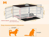 P&P White Walnut XL Dog Crate with Furniture Style Top, 3 Doors and Easy Clean Tray Included V767-P-XL171-XL-WT-A-G1