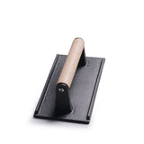 Round & Rectangle Heavy-Duty Cast Iron Smash Meat Steak With Wood Handle for chef Griddle Grills V1370-AZ4-07202