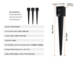 Fence Post Anchor Ground Spike 4 Pack 36 x 4 x 4 In Metal Fence Stakes V952-FXDD35YC36YCP7NVLV0