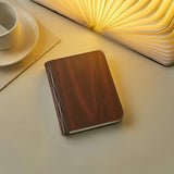 Foldable LED Book Lamp USB Rechargeable Creative Table Lamp Brown V1263-JX-7171-1