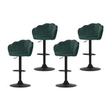 Artiss 4x Bar Stools Gas Lift Velvet Green BA-K-9968-GNX4