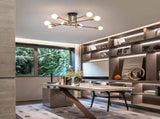 Modern Black Gold Ceiling Light 8 Lights V178-23441