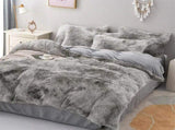 Grey Plush Coralie Dream Quilt / Doona / Duvet Cover set V745-AQ030155Q3