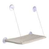 2 Set of Light Grey Cat Window Tanning Hammock - 4 Strong Suction Cups & Durable Oxford Removable V888-ELOSUNG55191-6