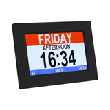 Artiss 8" Digital Day Clock Calendar Alarm Black DDC-8INCH-BK