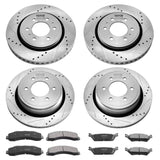 Front and Rear Brake Kit Compatible with 2012-2020 Ford F-150, Drilled and Slotted Brake V952-QCCCPTZF1502E0OTBV0